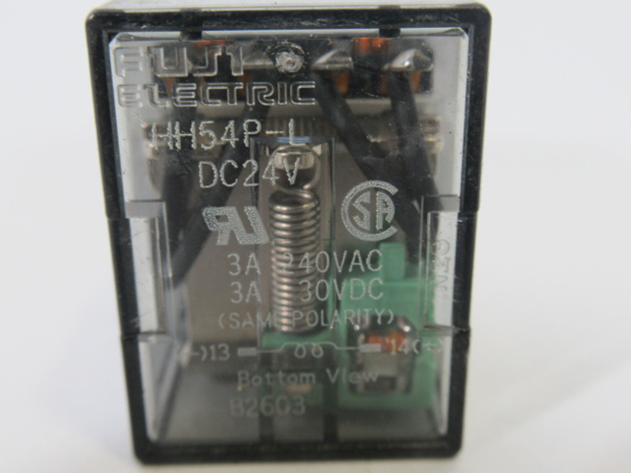 Fuji Electric HH54P-L Relay 24VDC 3A 240VAC 3A 30VDC 14-Blade USED